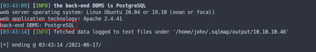 PostgreSQL database