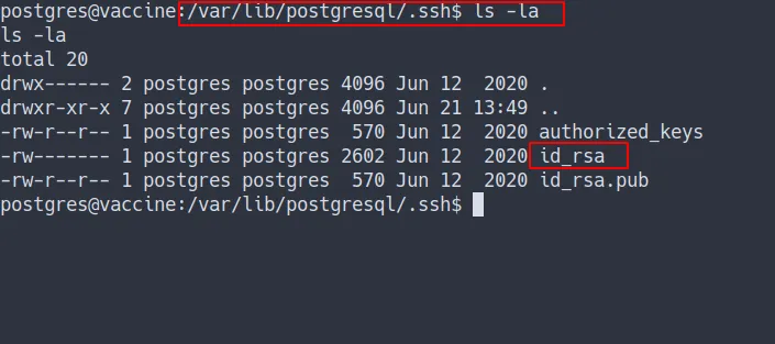 found ssh key