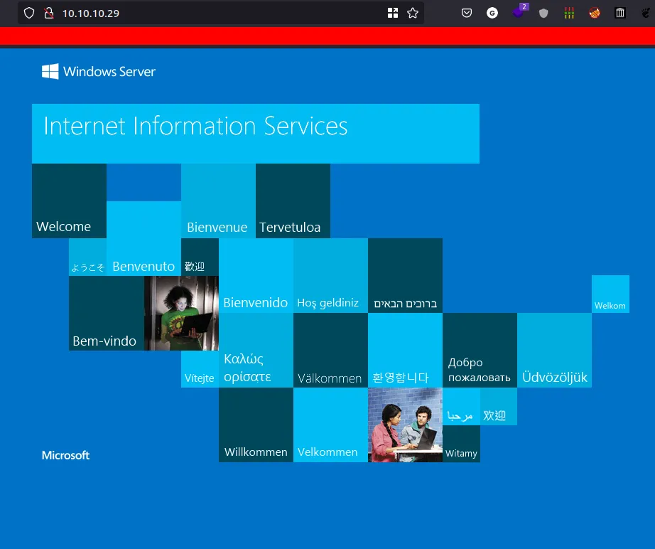 IIS default page