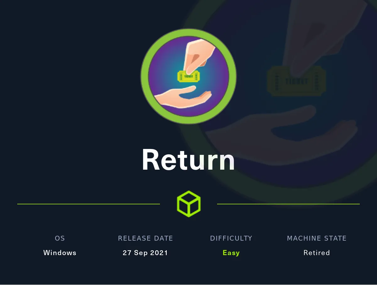 HackTheBox - Return Writeup