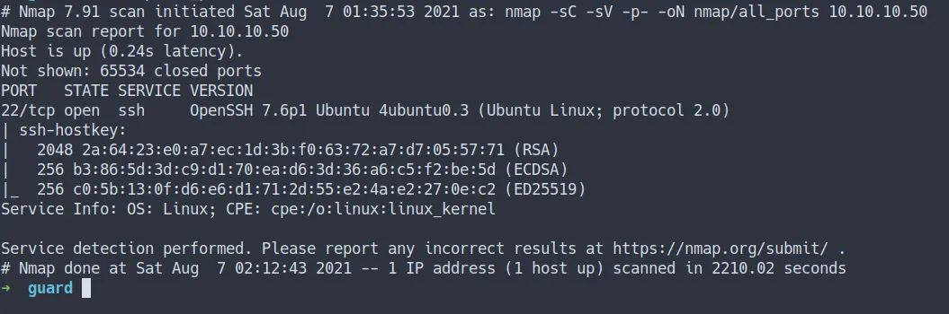 nmap allports scan