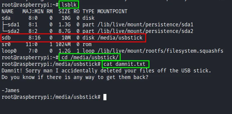 cd usbstick