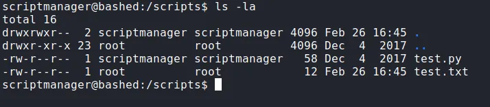 contents in /scripts