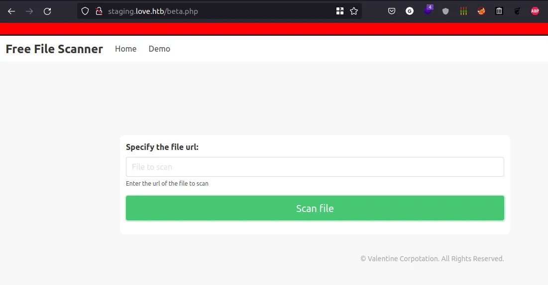 input form