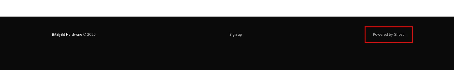 website footer