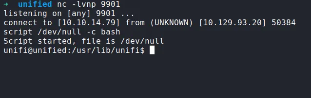 shell as unifi