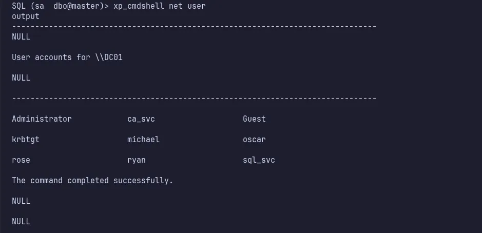 net user