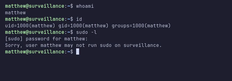 ssh as matthew