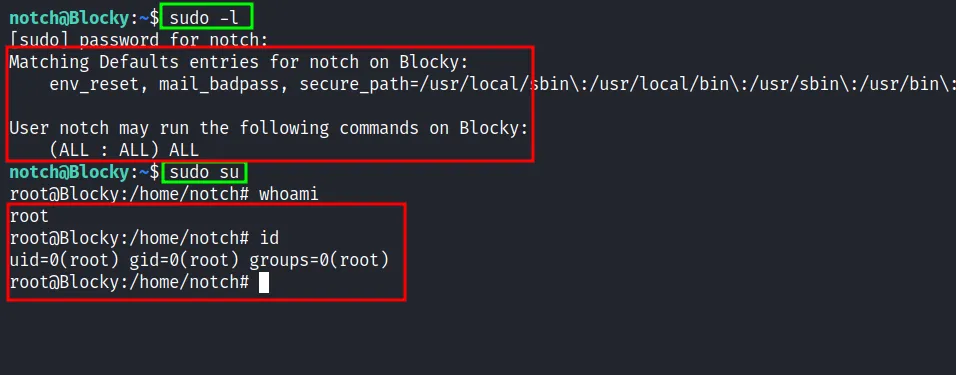 change user to root