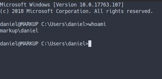 ssh as daniel