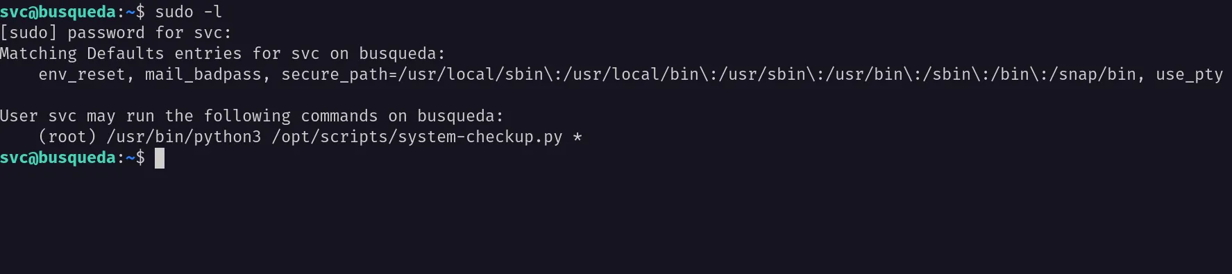 check sudo permission