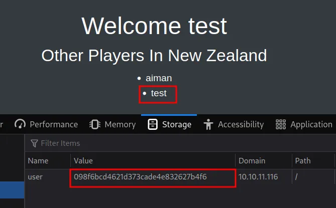 test cookie