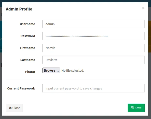 upload button