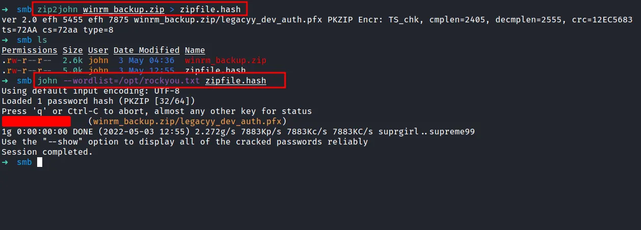 cracked the zipfile