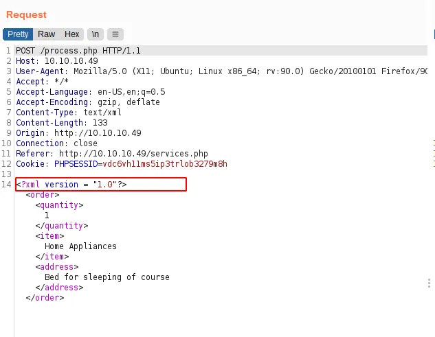 xml post data