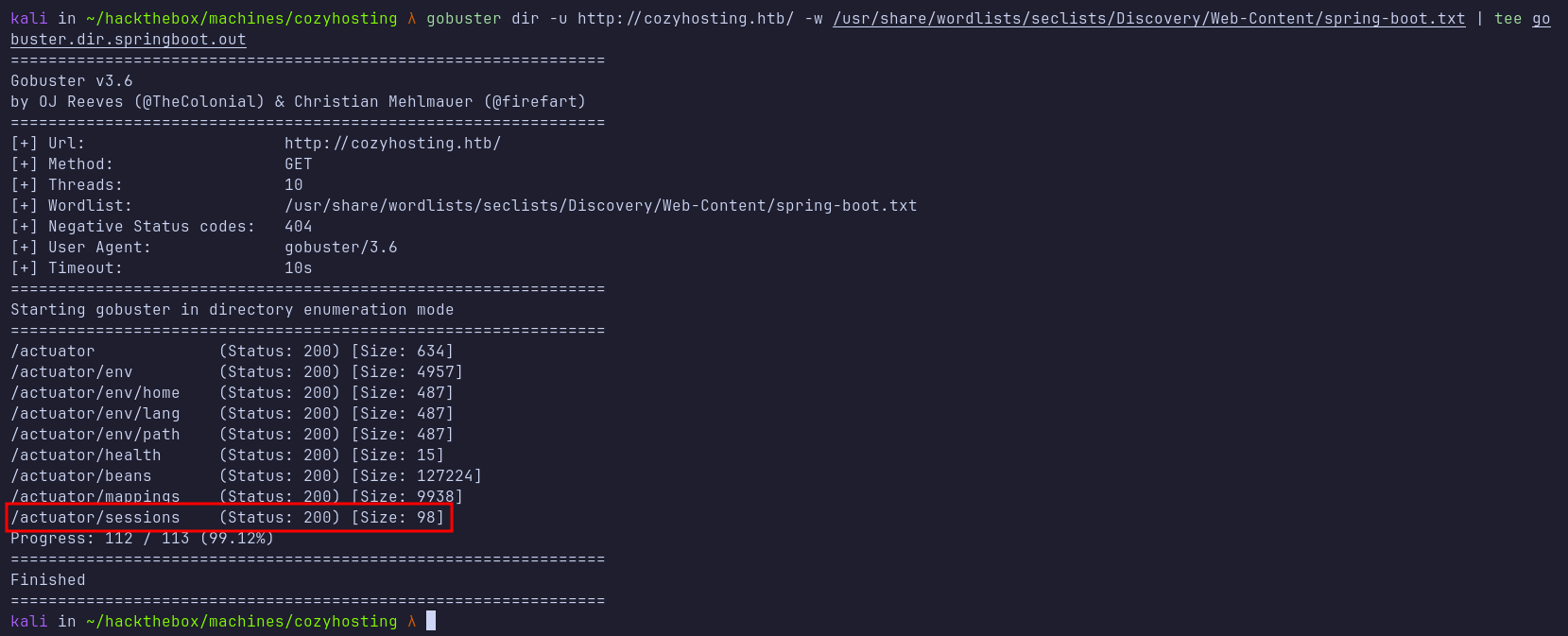 gobuster using spring-boot.txt