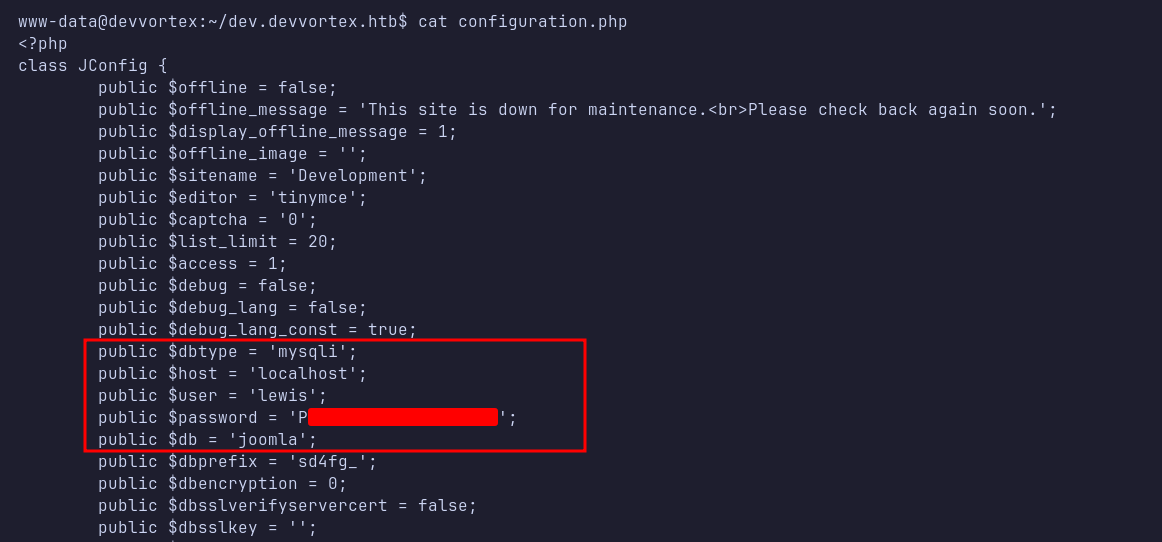 configuration.php file