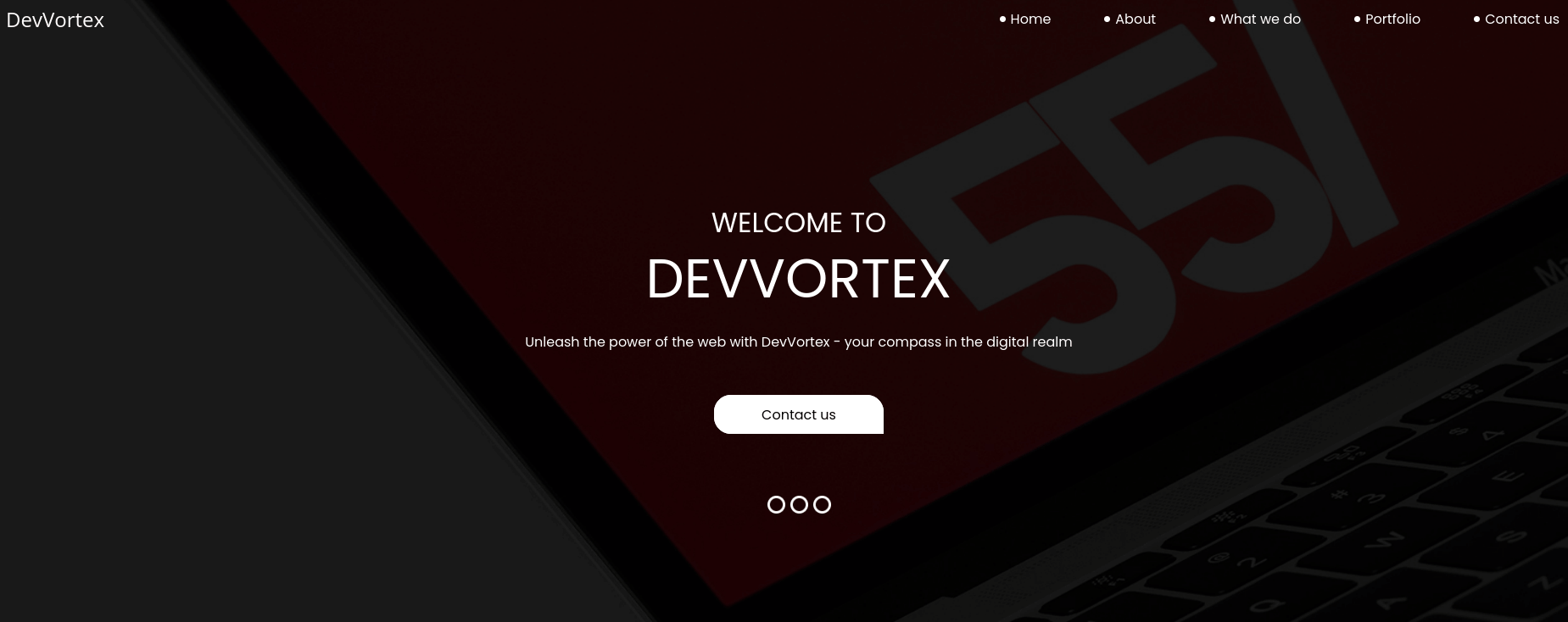 devvortex index page