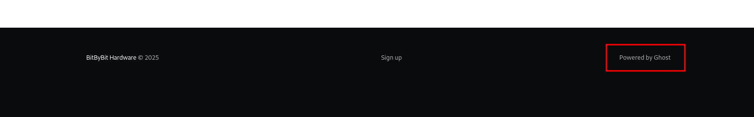 website footer