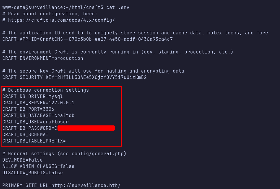 mysql credentials